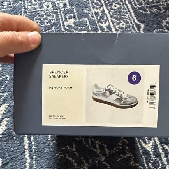 Universal Thread Metallic Silver Sneakers with White Accents - Picture 5 of 5